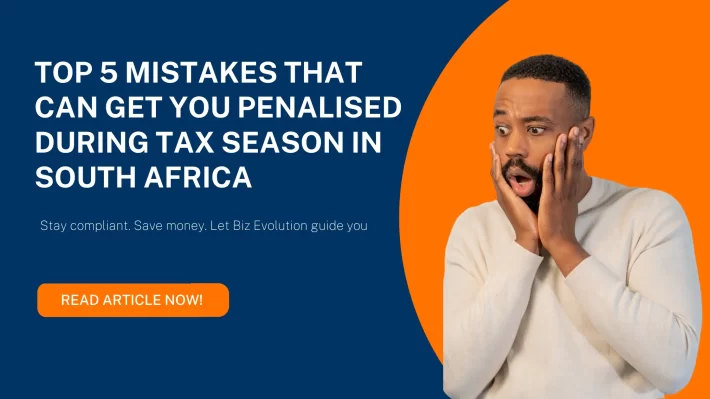 South African tax form, calculator, and penalties notice — common tax mistakes to avoid