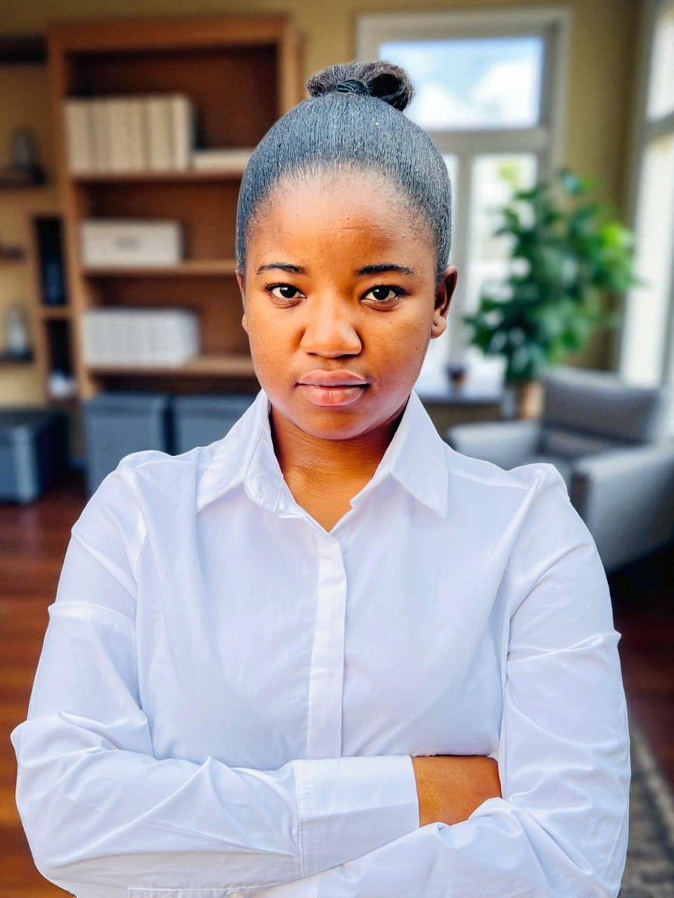 Veronica Mulaudzi, Trainee Accountant at Biz Evolution, smiling in professional attire