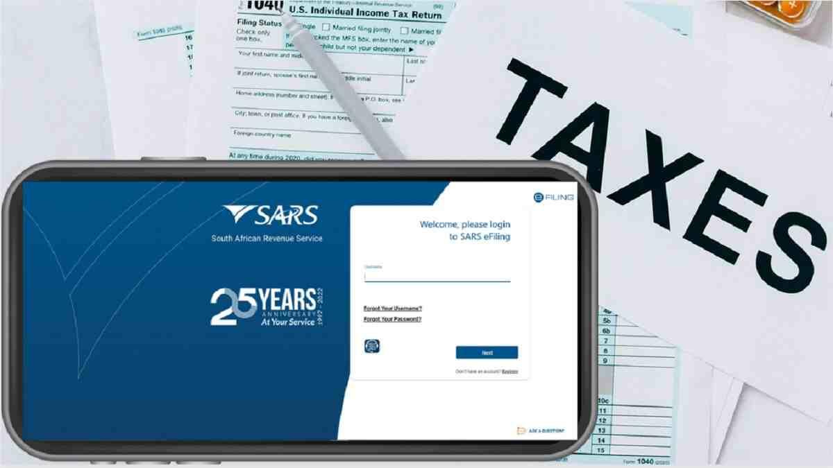 Preparing financial documents needed to submit tax returns in South Africa through SARS.
