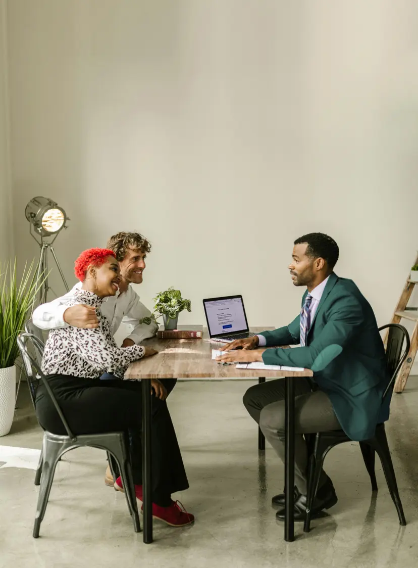 Professional accountant assisting clients with financial and tax matters