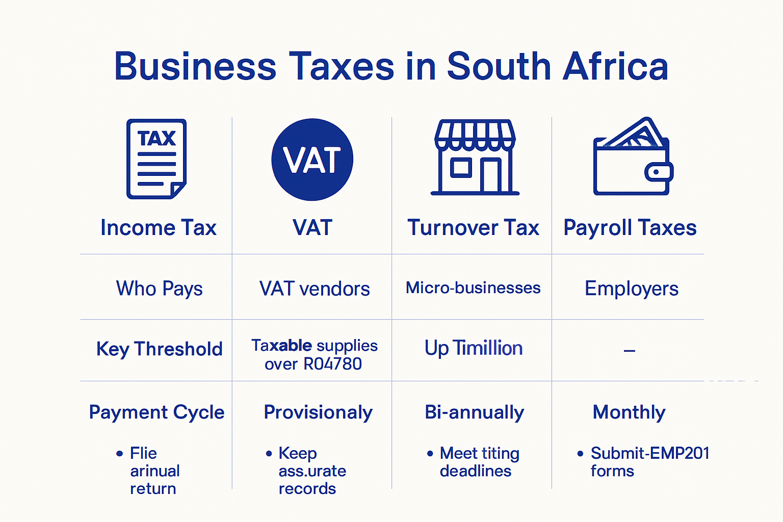 PAYE vs VAT vs provisional tax South Africa explained in a simple 2026 guide for businesses and individuals