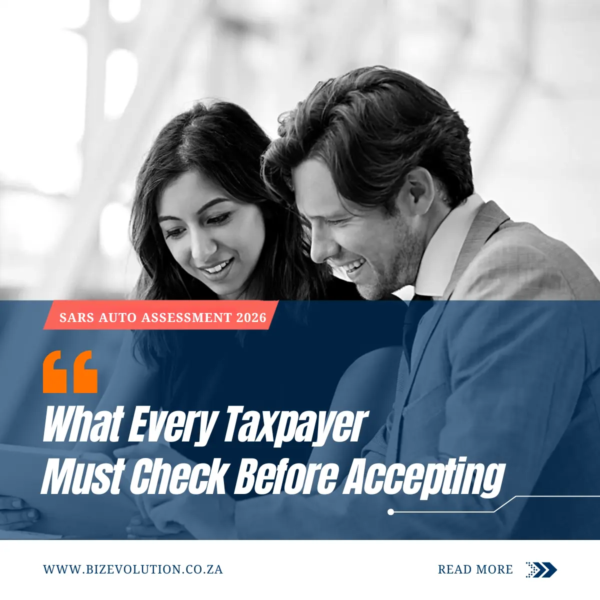 SARS Auto Assessment 2026 guide showing a taxpayer reviewing their tax assessment to check for errors before accepting it.