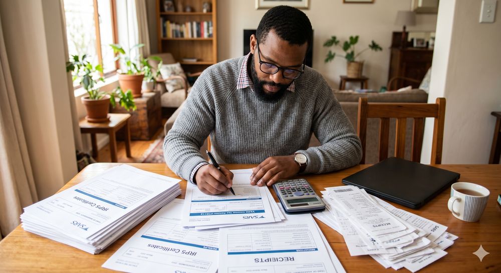 Checklist of documents needed before filing a SARS tax return.